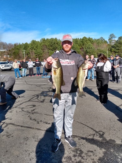 Andrew Crotts Scores the win in the Lake Hickory Winter Trail New Year's Day Tournament